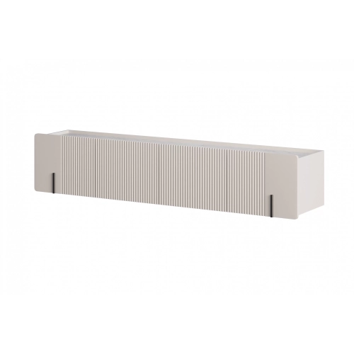 Szafka RTV Malmi 200 cm wisząca - kaszmir / crema bianca / czarny